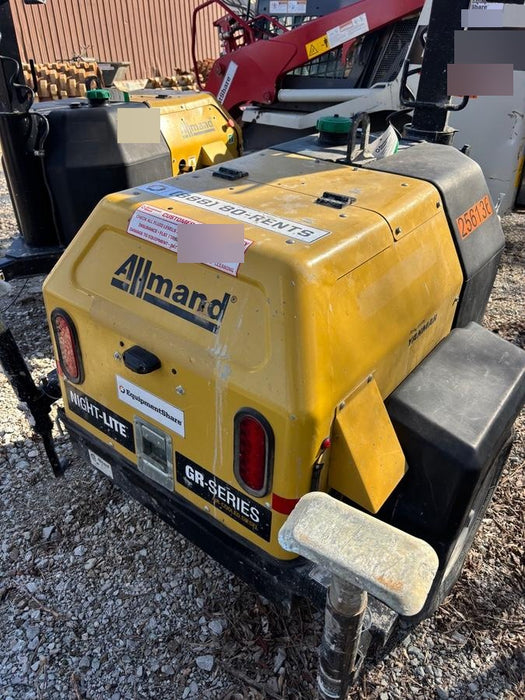 2022 Allmand NLV3GR (4) LED Light Fixture 350W, 23' Vertical Mast, 3kW Prime, Towable, ES Decals, T3