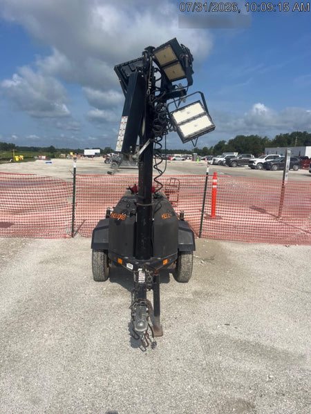 2022 Allmand NLV3GR (4) LED Light Fixture 350W, 23' Vertical Mast, 3kW Prime, Towable, Deep Sea L401, Leveling Jacks, Yanmar T4F 5.8hp
