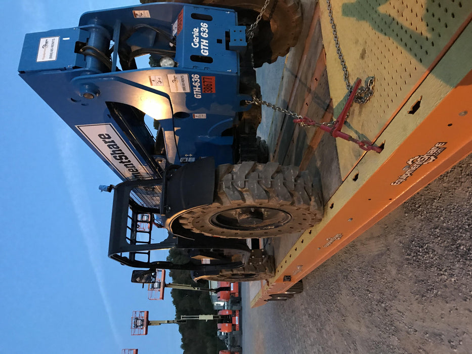 2019 Genie GTH-636 Canopy, Solid RT Tires, LED Work Lights, Beacon 60" QA Carriage, 48" Forks