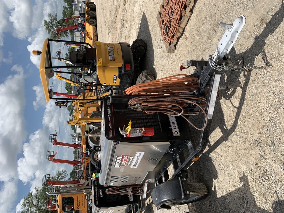 2019 Lincoln Electric Vantage 322 Welder Ready-Pak 3, Two wheel trailer, Fender and Light kit, Cable Rack