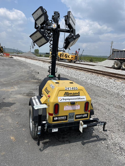 2022 Allmand NLV3GR (4) LED Light Fixture 350W, 23' Vertical Mast, 3kW Prime, Towable, Deep Sea L401, Leveling Jacks, Yanmar T4F 5.8hp