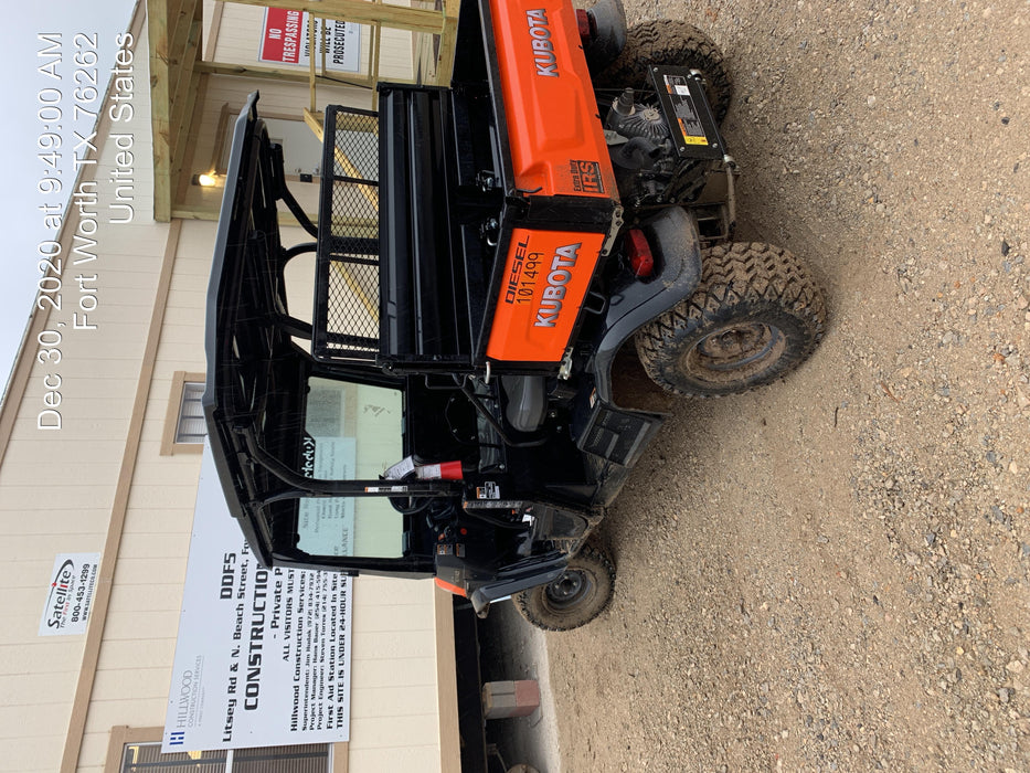 Kubota RTV-X1140W-H 4WD, LED Strobe, Windshield Acrylic Clear, Plastic Canopy, Wire Harness Kit, Backup Alarm