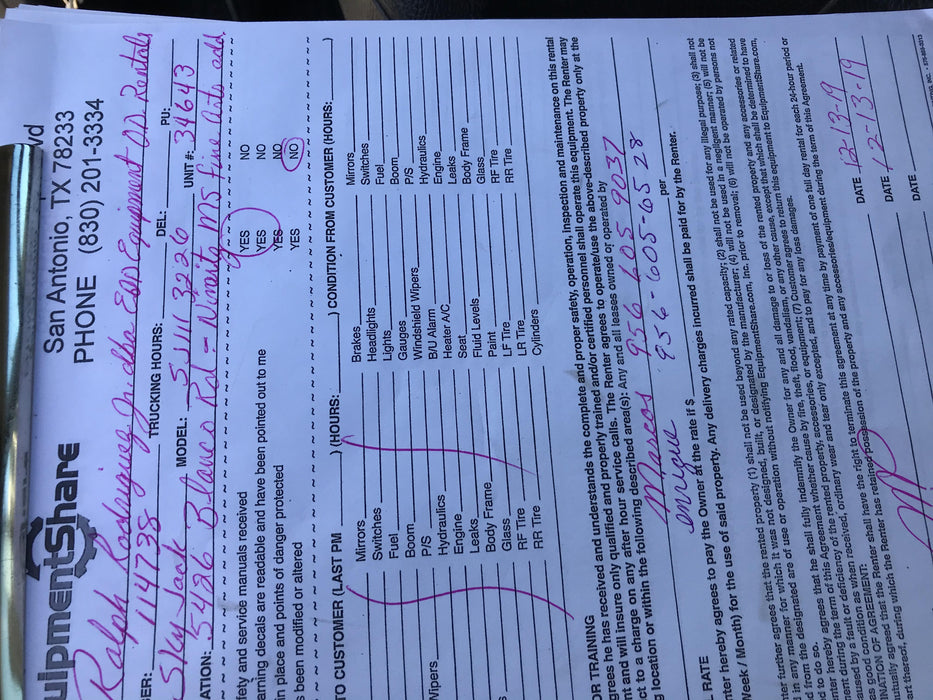 2019 Skyjack SJIII-3226 Standard Options, Trojan Batteries