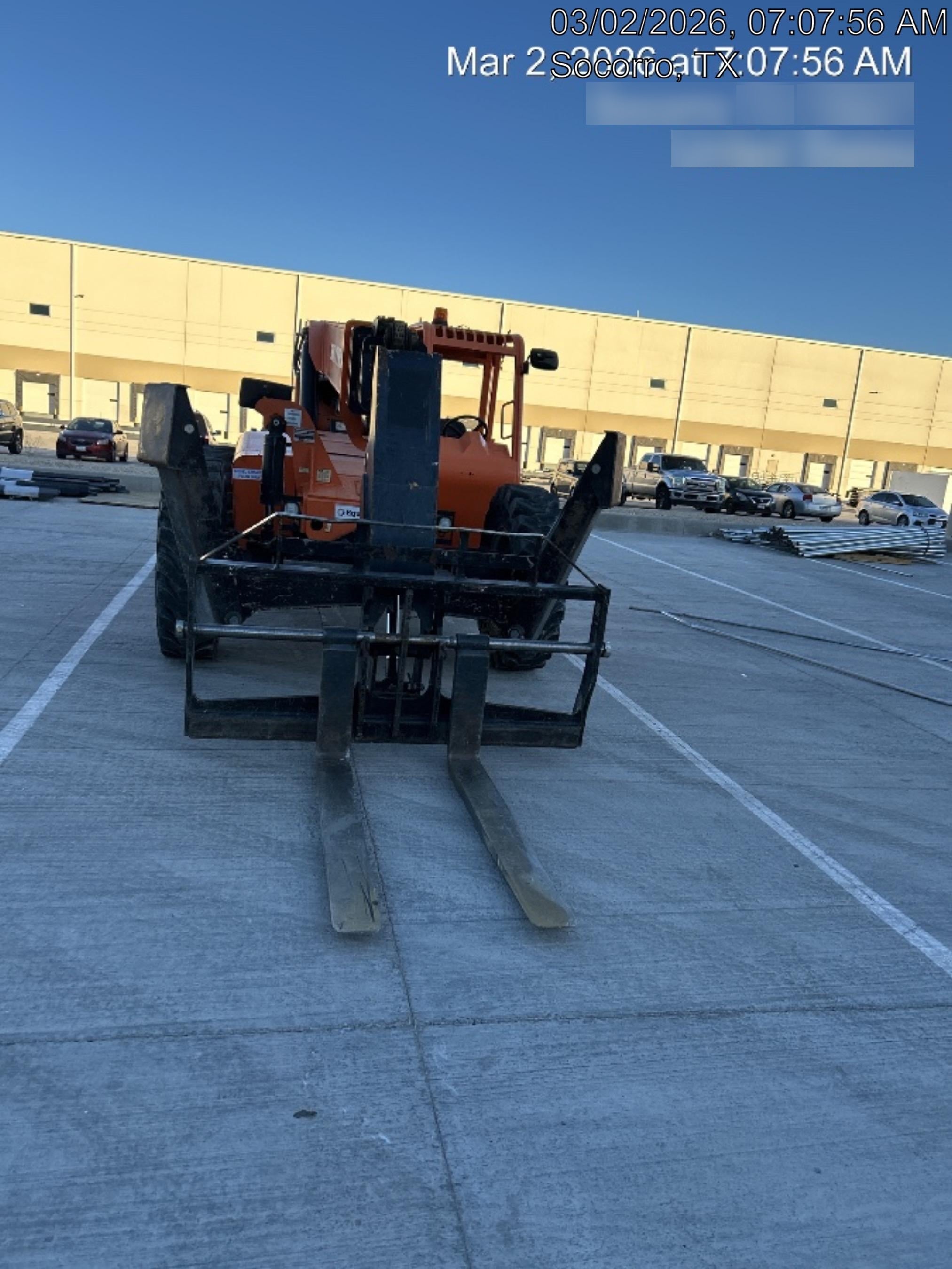 2018 Skytrak 10054 Skytrak 10054 10K Telehandler w/Open ROPS Solid Tires, LED Work Lights, Rotating Beacon, 60" Carriage/60" Forks