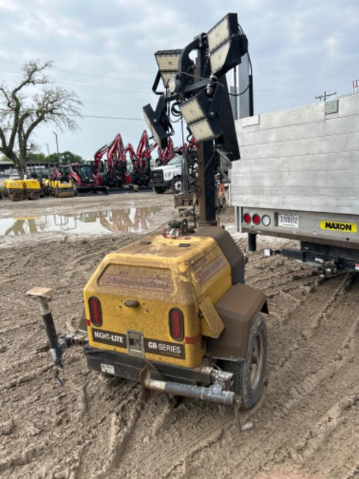 2022 Allmand NLV3GR (4) LED Light Fixture 350W, 23' Vertical Mast, 3kW Prime, Towable, Deep Sea L401, Leveling Jacks, Yanmar T4F 5.8hp