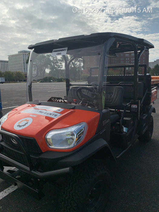 2022 Kubota RTV-X1140W-H Plastic Canopy, Windshield Acrylic Clear, LED Strobe Light, Wire Harness Kit, Back up Alarm