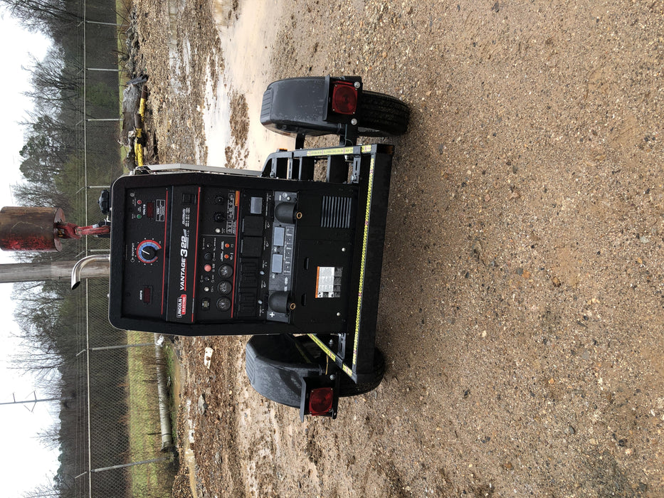 2019 Lincoln Electric Vantage 322 Ready-Pak 3, Two Wheel Trailer, Fender and Light Kit, Cable Rack