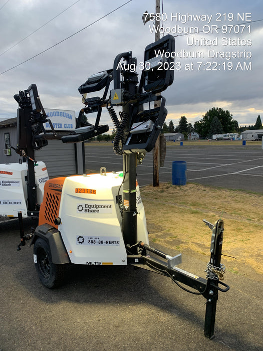 2023 Generac MLT2 Diesel, Flex Switch 120V Input, Powerzone Controller, (4) 320W LED Lights, 4kW Generator, 39.9 Gal Fuel Tank, 2" Ball, T3