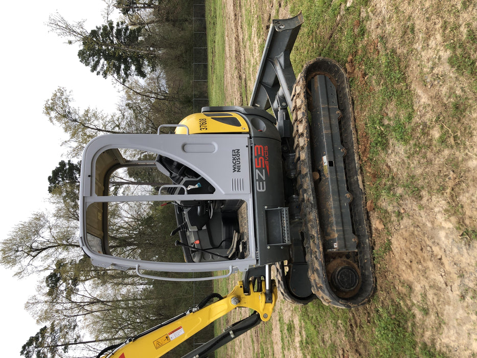 Wacker Neuson EZ53 Open ROPS, Rubber Tracks, Long Dipperstick, T4, Bucket