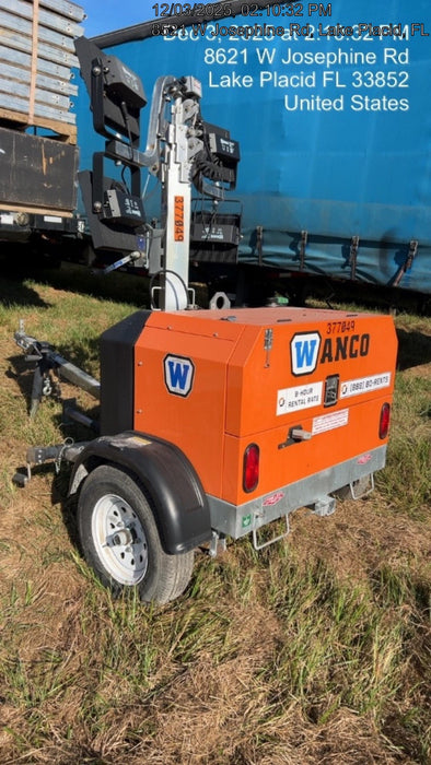 2023 Wanco WLTT-4MM4K Diesel, Deep Sea Controller, Shore Power Plug, Auto Start, (4) 350W LED Floodlights, 4kW Generator, 60 Gal Fuel Tank, 2" Ball, T3