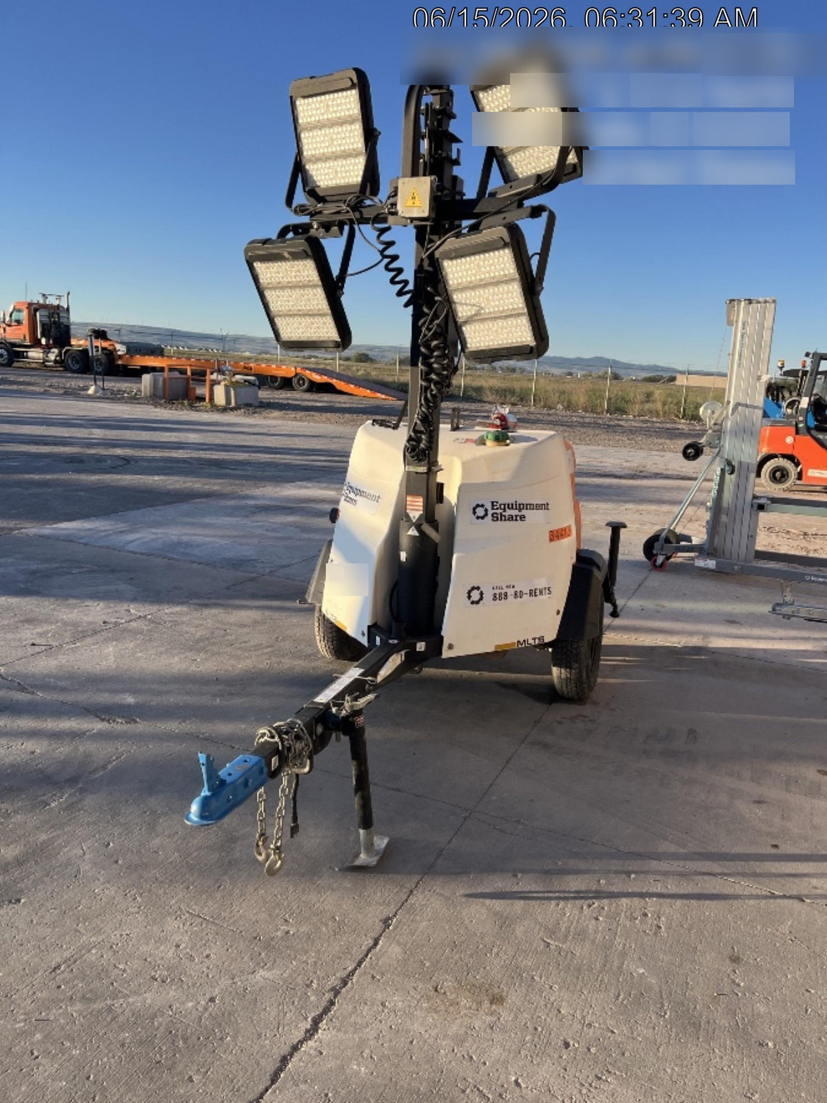 2023 Generac MLT2 Diesel, Flex Switch 120V Input, Powerzone Controller, (4) 320W LED Lights, 4kW Generator, 39.9 Gal Fuel Tank, 2" Ball, T3