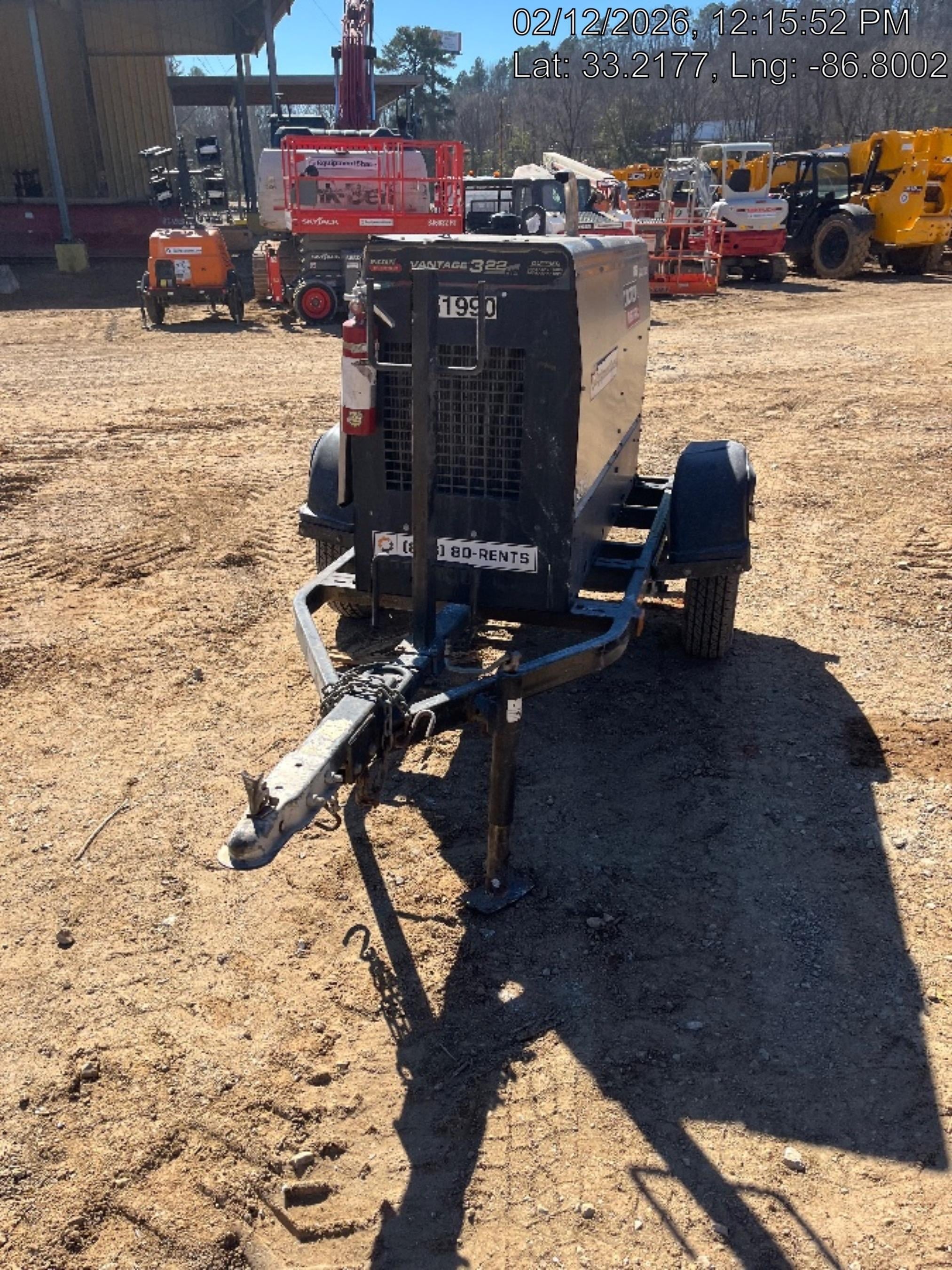 2019 Lincoln Electric Vantage 322 Welder Ready-Pak 3, Two wheel trailer, Fender and Light kit, Cable Rack