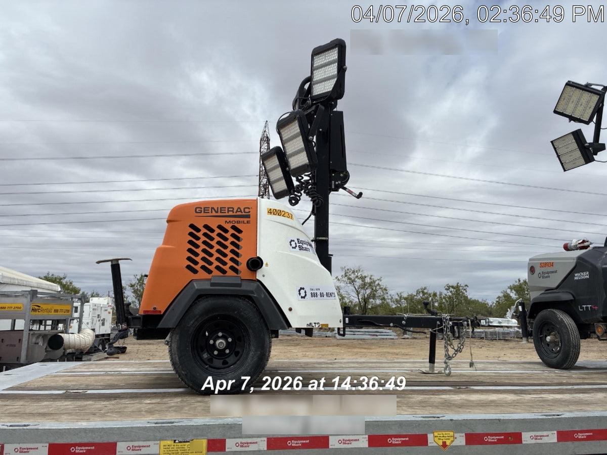 2024 Generac MLT2 Diesel, Flex Switch 120V Input, Powerzone Controller, 
(4) 320W LED Lights, 4kW Generator, 39.9 Gal Fuel Tank, 2" Ball, T3