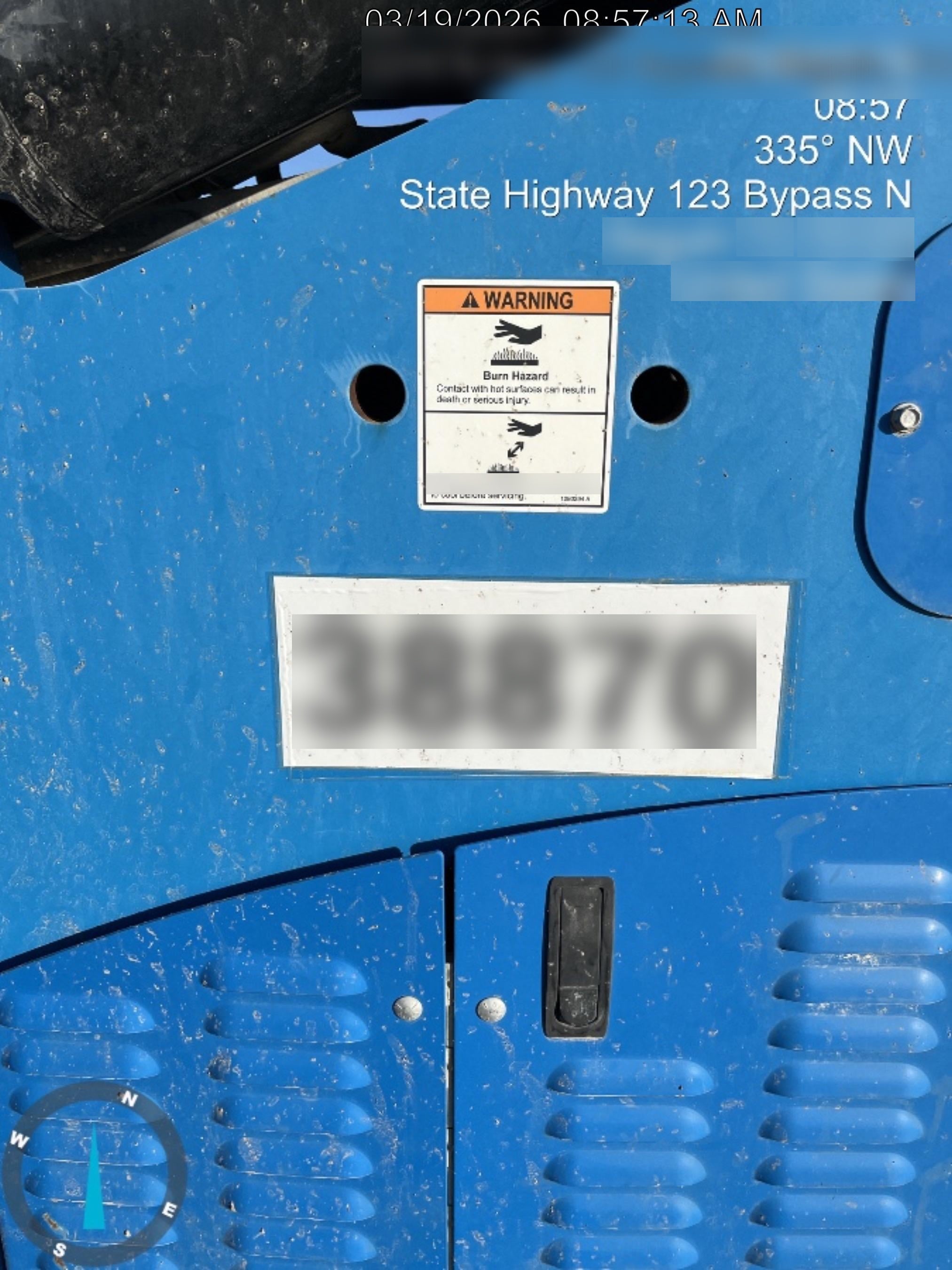 2019 Genie GTH-1056 Canopy, Solid RT Tires, LED Work Lights, Beacon 60" QA Carriage, 60" Forks