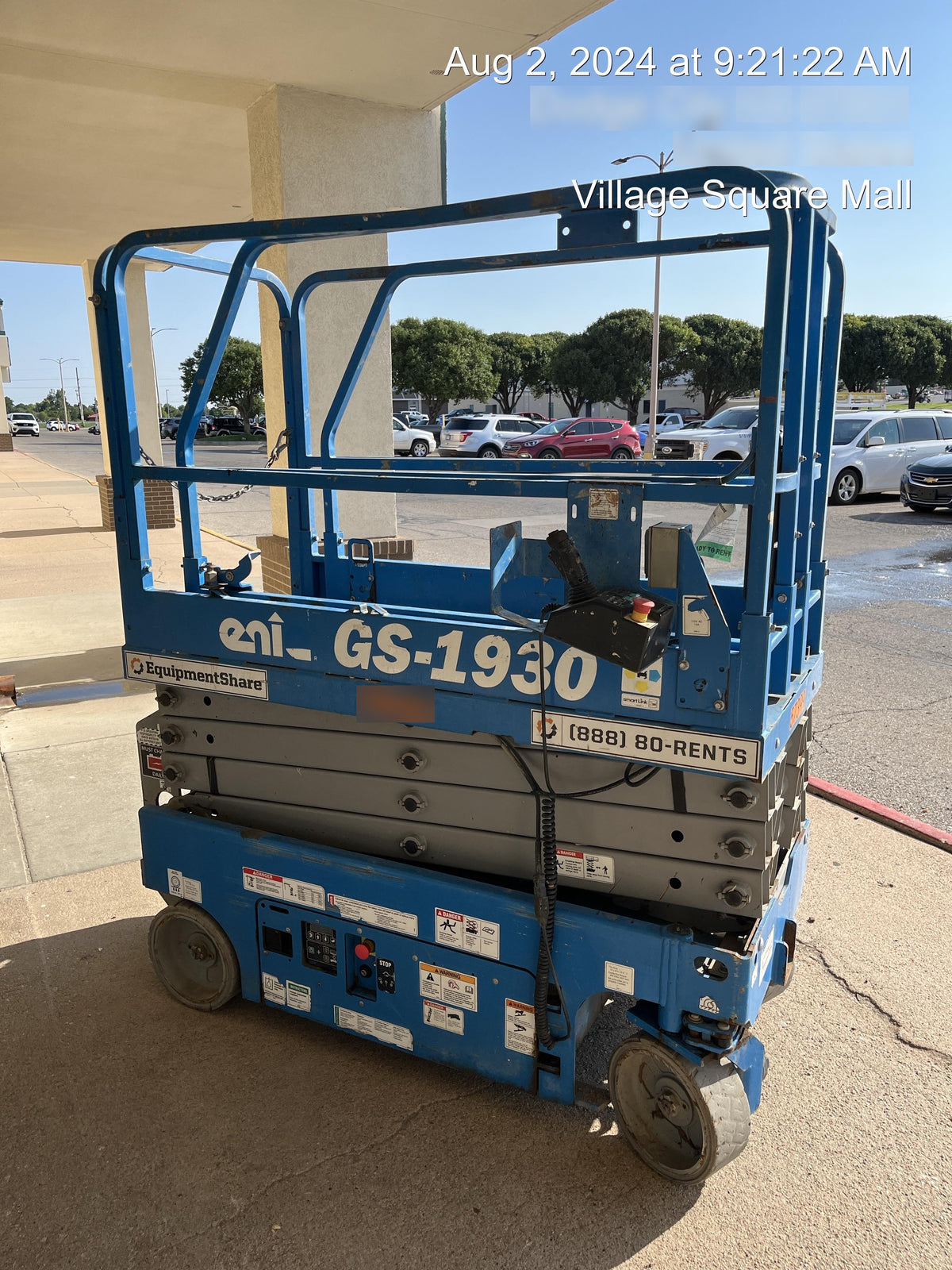 2016 Genie GS-1930 Standard Rental Specs