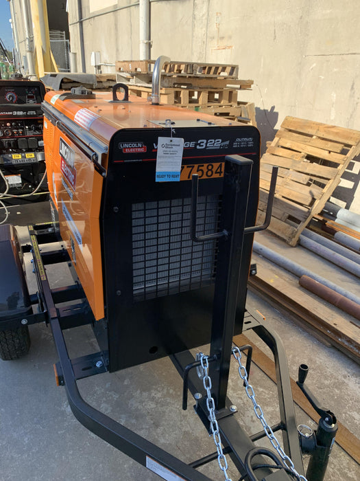 2021 Lincoln Electric Vantage 322 Vantage 322 Ready Pak 3 w/ Decals, ORANGE (includes trailer, cable rack, fender light kit) NO Telematics