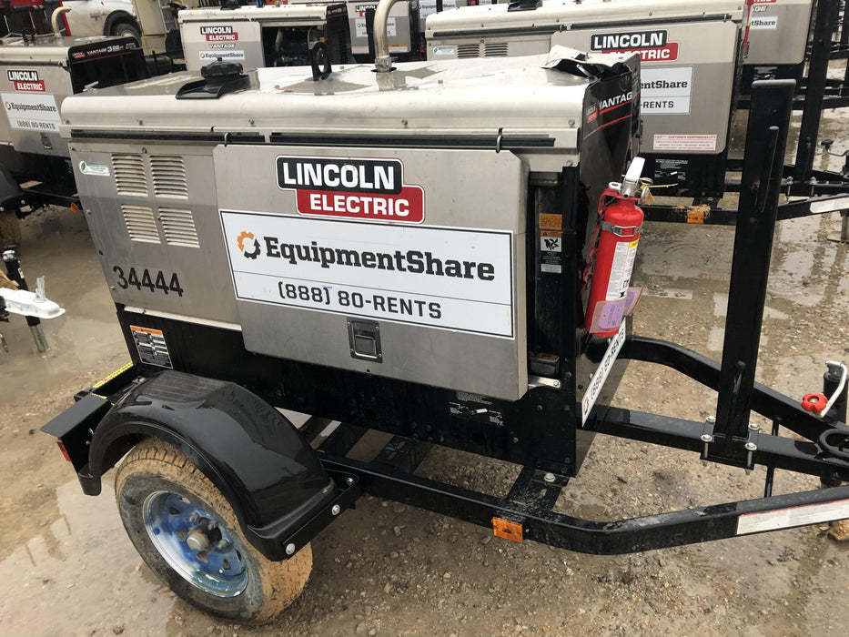 2019 Lincoln Vantage 322 Welder Ready-Pak 3, Two wheel trailer, Fender and Light kit, Cable Rack