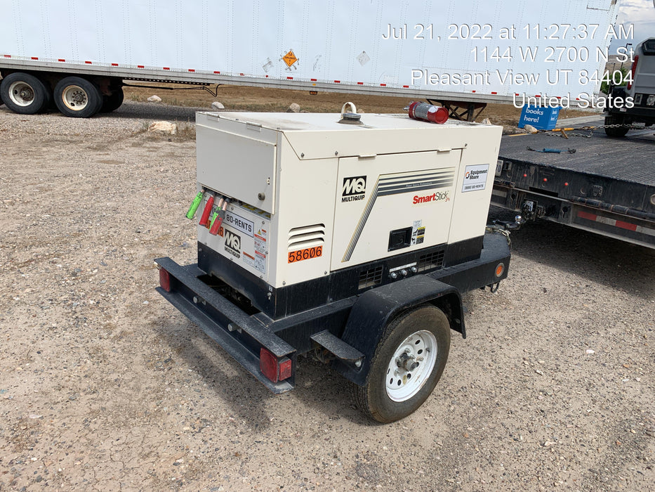 2020 Multiquip DLW400ESA4 400 amp Welder, 14kW, 120/240V, T4F Kubota, Trailer
