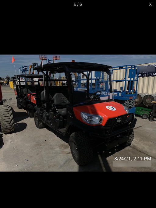2022 Kubota RTV-X1140W-H Plastic Canopy, Windshield Acrylic Clear, LED Strobe Light, Wire Harness Kit, Back up Alarm