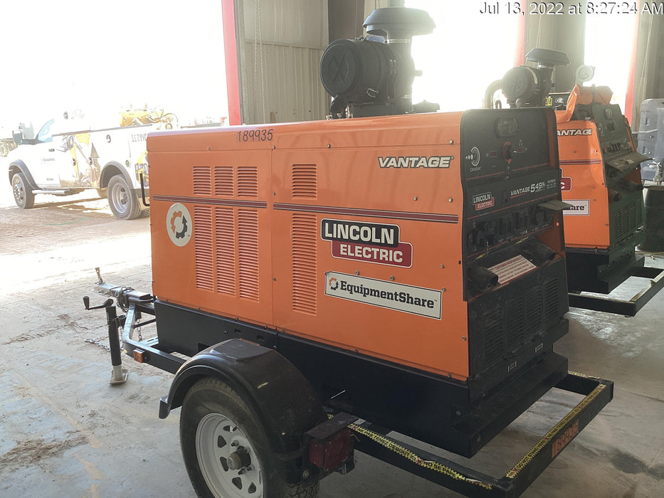 2021 Lincoln Electric Vantage 549X Ready Pak 3, ORANGE (includes trailer, cable rack, fender light kit)