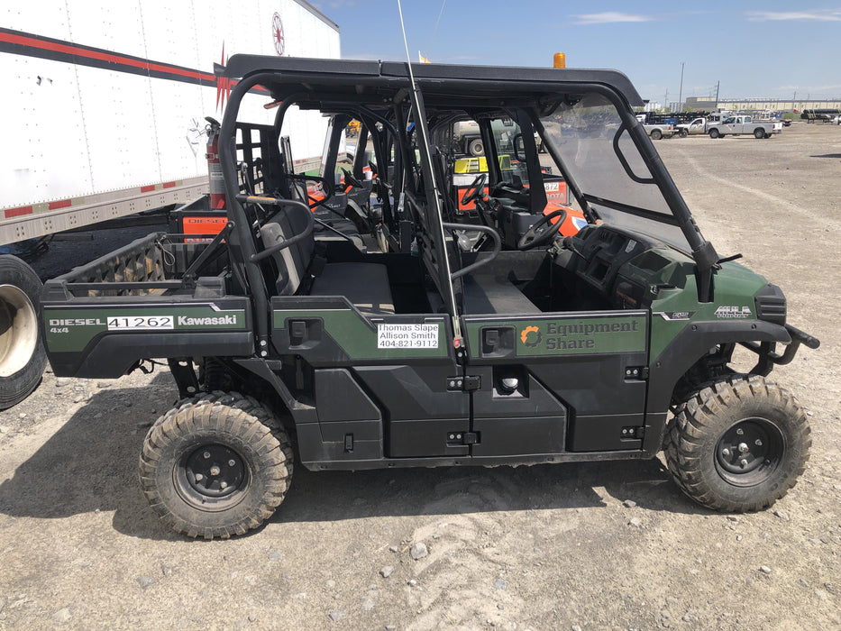 2019 Kawasaki Mule PRO-DXT Standard Options, Backup Alarm, Beacon, Plastic Hard Top, Poly Windshield, Horn Kit