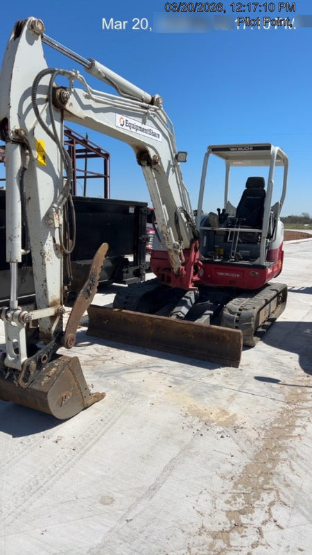 2019 Takeuchi TB260 Takeuchi TB260 Canopy w/Rubber Tracks, Auxiliary Hydraulics, Standard Blade, Manual QC