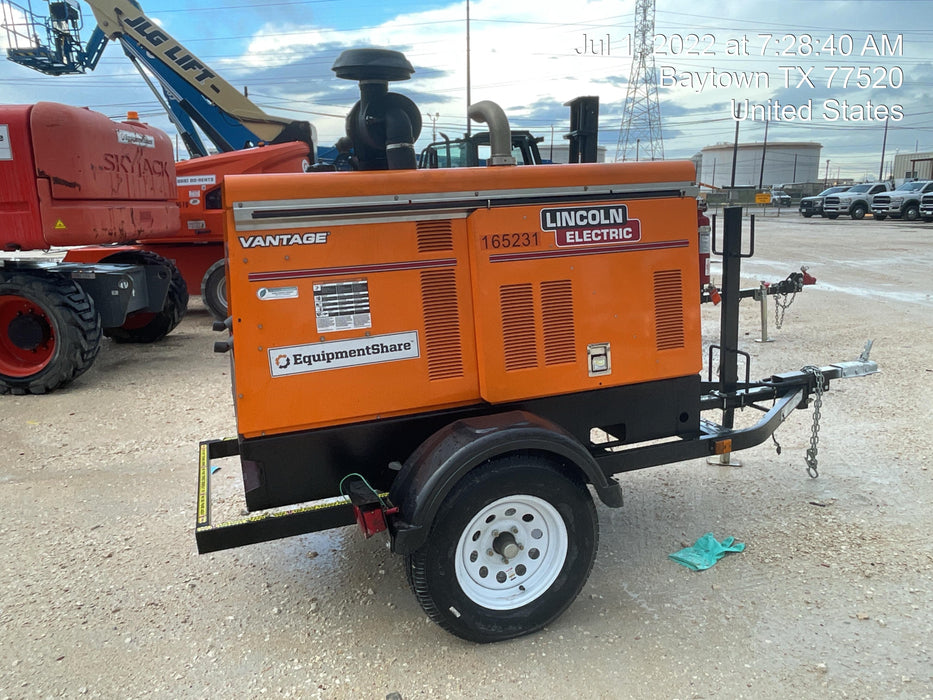 2021 Lincoln Electric Vantage 549X Ready Pak 3, ORANGE (includes trailer, cable rack, fender light kit)