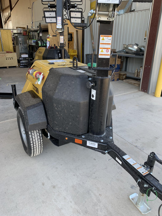 2022 Allmand NLV3GR (4) LED Light Fixture 350W, 23' Vertical Mast, 3kW Prime, Towable, Deep Sea L401, Leveling Jacks, Yanmar T4F 5.8hp