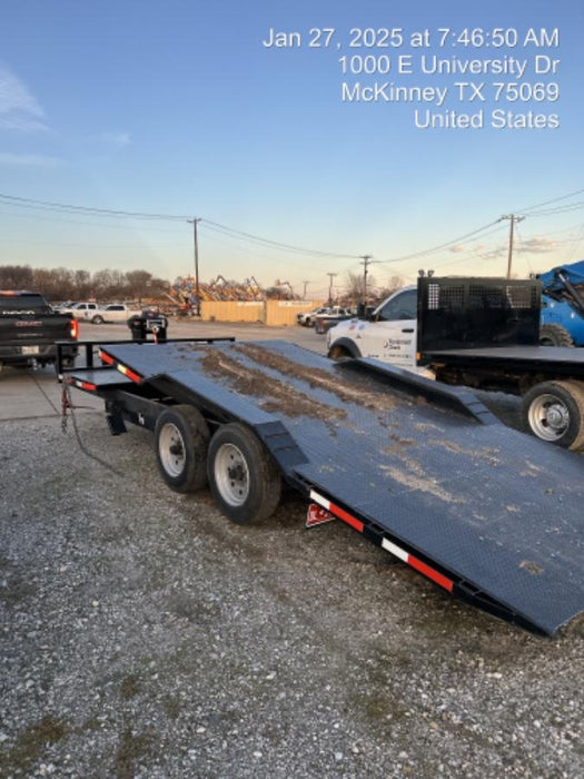 2024 TEXAS PRIDE TRAILERS 21' Lowboy Gravity Tilt Bed 14K Bumper Pull Trailer