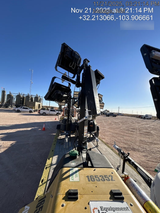 2021 Allmand NLV3GR (4) LED Light Fixture 350W, 23' Vertical Mast, 3kW Prime, Towable, Deep Sea L401, Leveling Jacks, Yanmar T4F 5.8hp