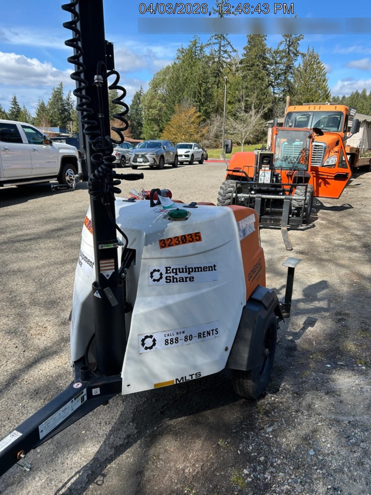 2023 Generac MLT2 Diesel, Flex Switch 120V Input, Powerzone Controller, (4) 320W LED Lights, 4kW Generator, 39.9 Gal Fuel Tank, 2" Ball, T3