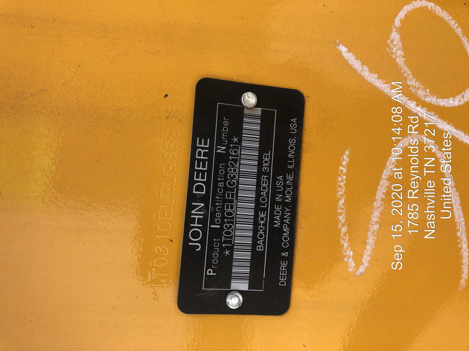 2020 John Deere 310LEP Canopy, 4WD, Standard Stick, Pilot Controls, 2 Way Hydraulics, TAG Manual QC