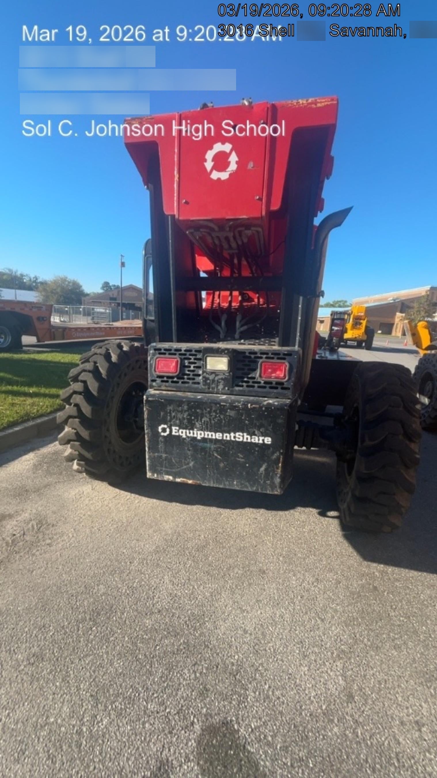 2019 Manitou MTA10055 Canopy, 120 HP, Solid Tires, Work Lights, Lift Hook, Auxiliary Hydraulics 66" Carriage and 60" Forks