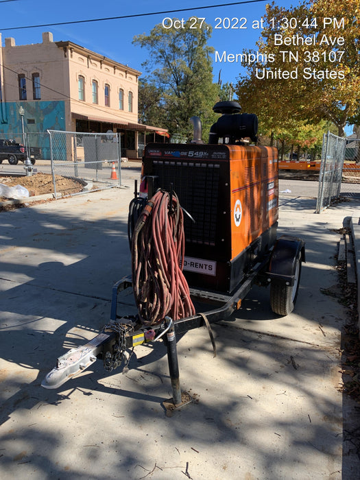 2021 Lincoln Electric Vantage 549X Ready Pak 3, ORANGE (includes trailer, cable rack, fender light kit)