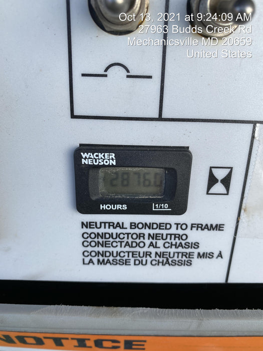 2019 Wacker Neuson LTV6L-MH Mobile Light Tower w/Fuel Level Sensor Installed