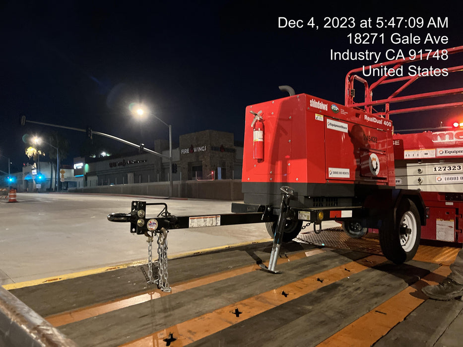 2022 Shindaiwa DGW400MDL Kubota D902 Engine, 23 HP, Dual Op Welder, Wire, Arc, Droop Stick, Tig, and CC Stick Functionality, Simulphase, 3 Phase and 1 Phase Gen Output, Single Axle NB Trlr, Slr Trckl Chrg 12V 12W, Fire Ext