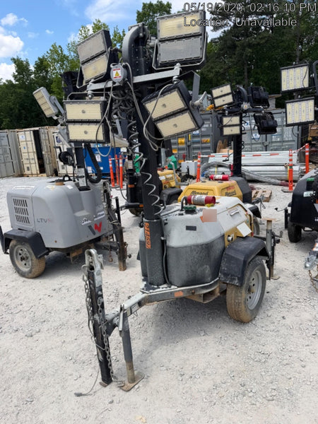 2022 Allmand NLV3GR (4) LED Light Fixture 350W, 23' Vertical Mast, 3kW Prime, Towable, Deep Sea L401, Leveling Jacks, Yanmar T4F 5.8hp