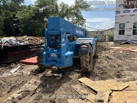 2018 Genie GTH-844 Genie GTH-844 w/ROPS, Work Lights, Solid Tires, RH Cab Mesh, Beacon, 60" Carriage and Forks