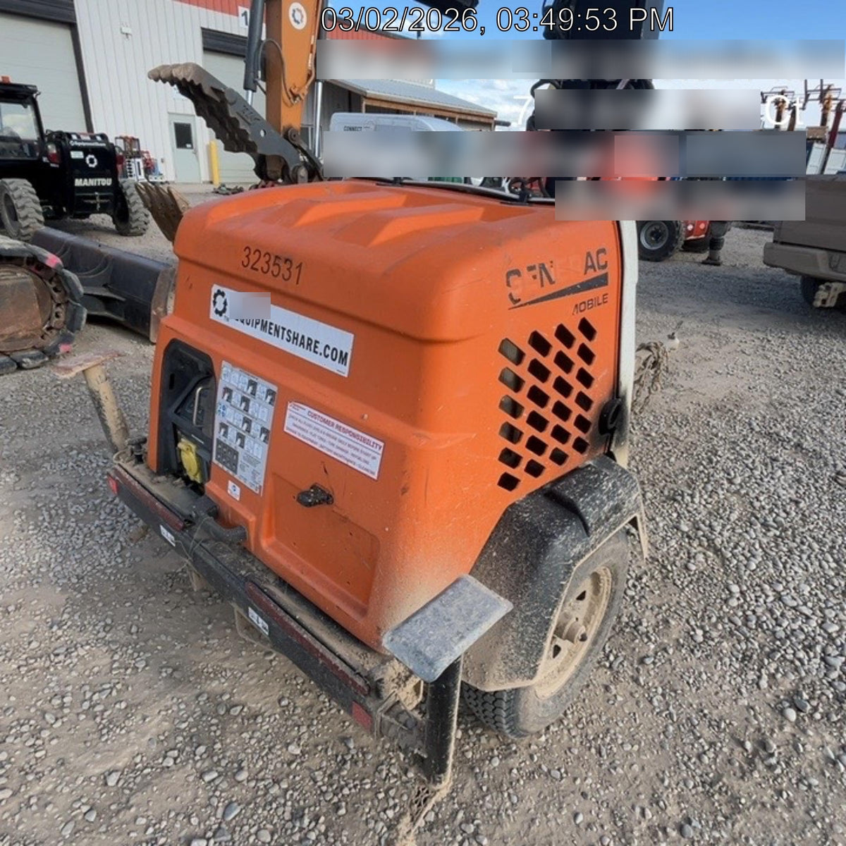 2023 Generac MLT2 Diesel, Flex Switch 120V Input, Powerzone Controller, (4) 320W LED Lights, 4kW Generator, 39.9 Gal Fuel Tank, 2" Ball, T3