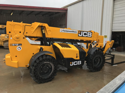 2019 JCB 512-56 Canopy, 109 HP, Solid Tires, STD Worklight, Beacon, Aux Hydraulics, Lifting Eye, Back up Alarm w/66" Carriage/60" Forks