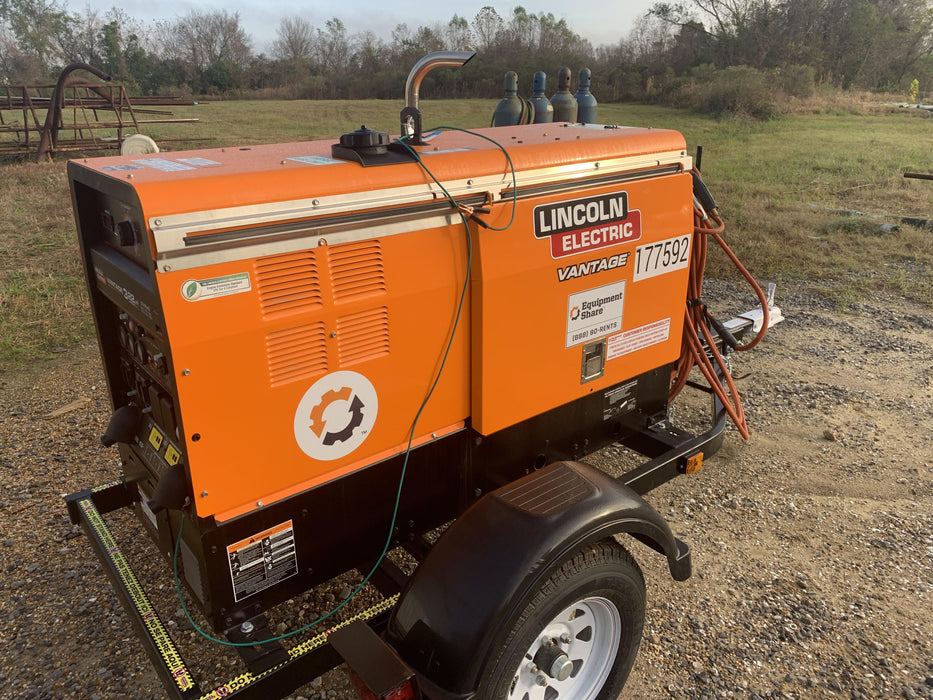 2021 Lincoln Electric Vantage 322 Vantage 322 Ready Pak 3 w/ Decals, ORANGE (includes trailer, cable rack, fender light kit) NO Telematics