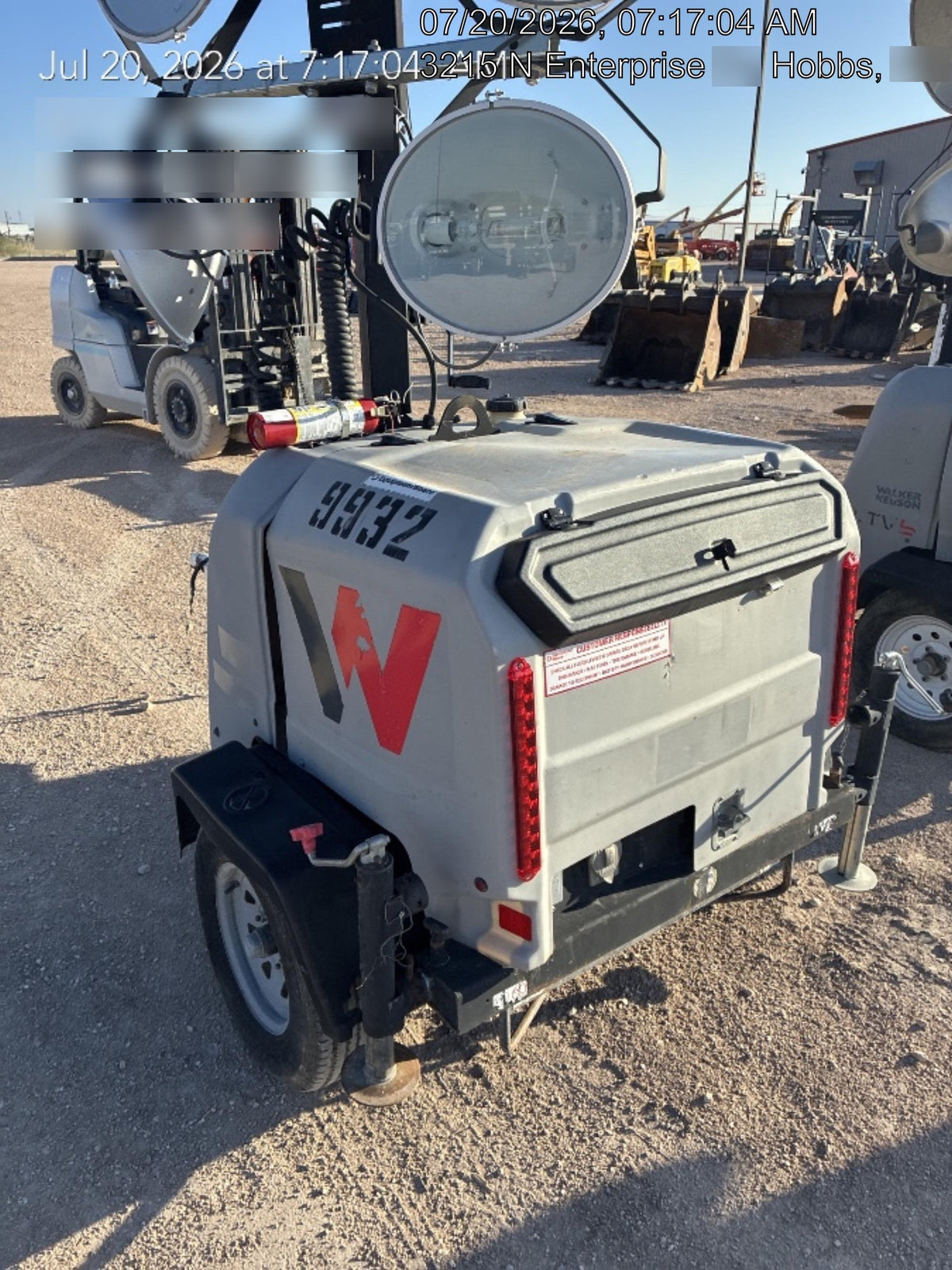 Wacker Neuson LTV6K-MH Wacker Neuson LTV6K Towable Light Tower