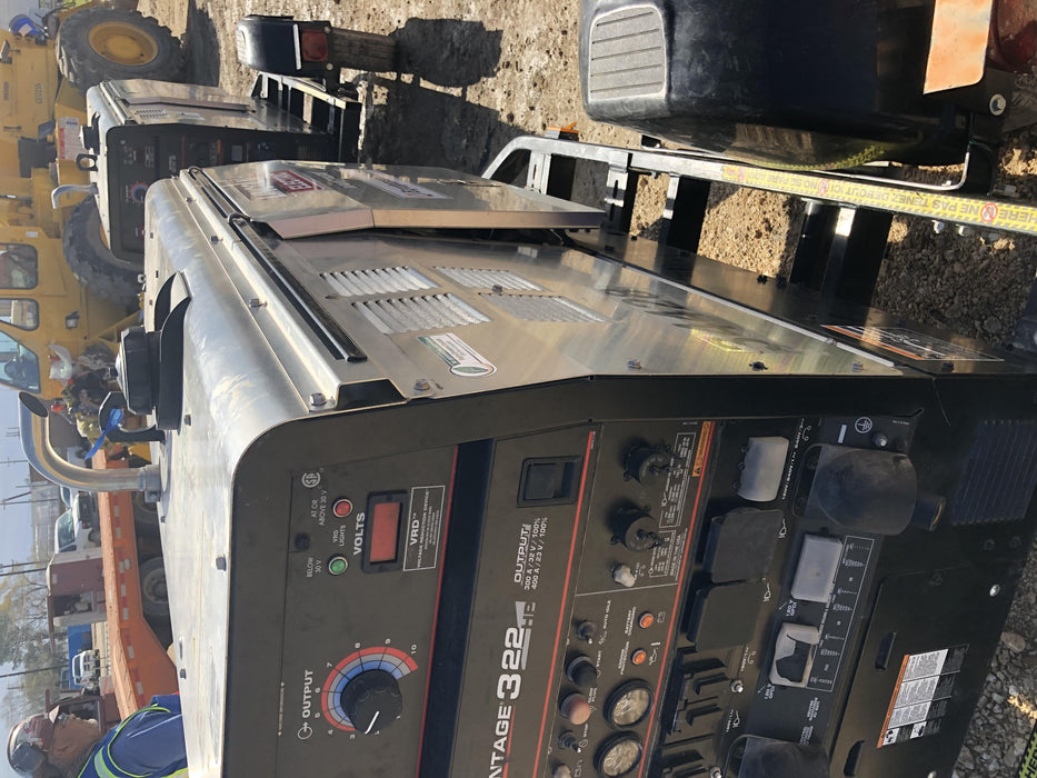 2019 Lincoln Electric Vantage 322 Welder Ready-Pak 3, Two wheel trailer, Fender and Light kit, Cable Rack