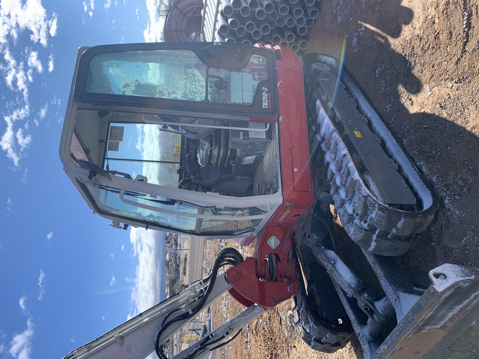 2020 Takeuchi TB250-2C Cab/Heat/Air, Rubber Tracks, Manual TAG QC