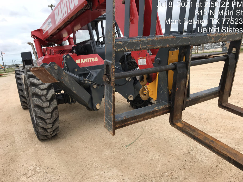 2018 Manitou MTA10055 Manitou MTA 10055 w/Cab/Heat/AC, Work Lights/Strobe, Aux Hyd, Solid Tires, Lift Hook, 66" Carriage, 60" Forks
