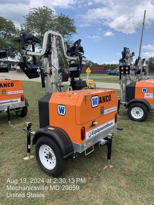 2024 Wanco WLTT-4MM4K Diesel, Deep Sea Controller, Shore Power Plug, Auto Start, (4) 350W LED Floodlights, 4kW Generator, 60 Gal Fuel Tank, 2" Ball, T3