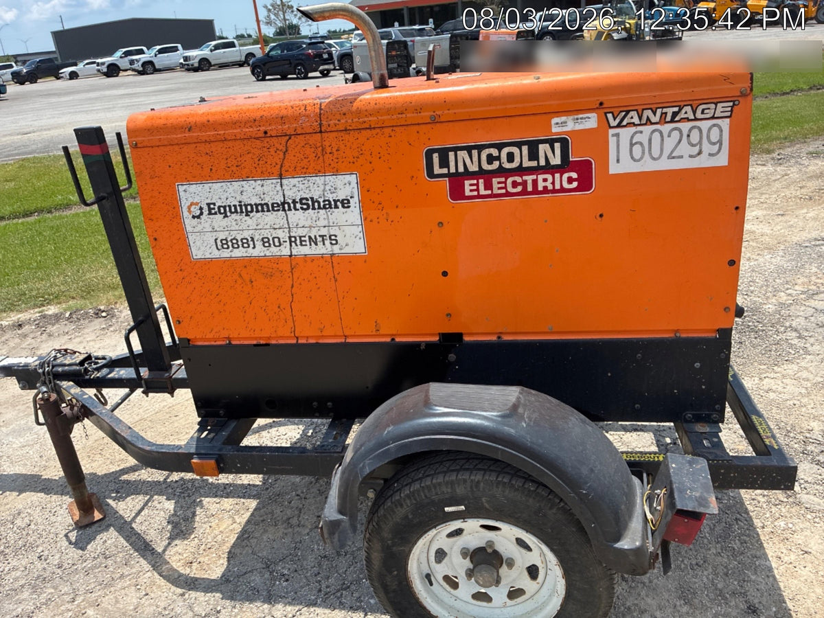 2021 Lincoln Electric Vantage 322 Vantage 322 Ready Pak 3 w/ Decals, ORANGE (includes trailer, cable rack, fender light kit) NO Telematics