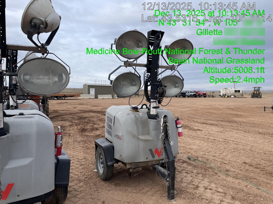 2019 Wacker Neuson LTV6L-MH Wacker Neuson LTV6L Mobile Light Tower w/Fuel Level Sensor Installed