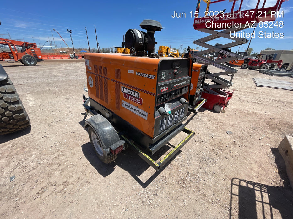 2021 Lincoln Electric Vantage 549X Ready Pak 3, ORANGE (includes trailer, cable rack, fender light kit)