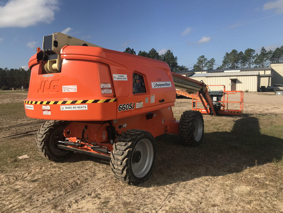 2020 JLG 660SJ ANSI, Deutz Diesel, 4wd, FF Tires, Inward Self Closing Gate, Tool Tray, Beacon, 7.5kW Generator